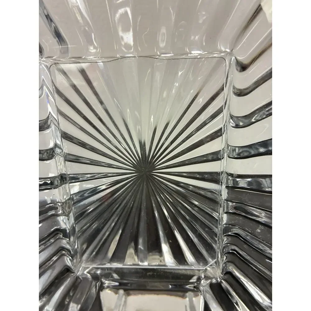 Vintage Mikasa Crystal Picture Frames 2.5 X 3.5” Photo Starburst & Wavy